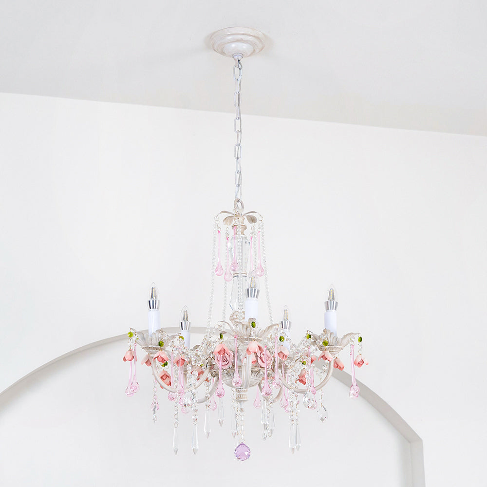 Cusoren Postmodern Luxury Rose Ceramic Chandelier - Letslighting