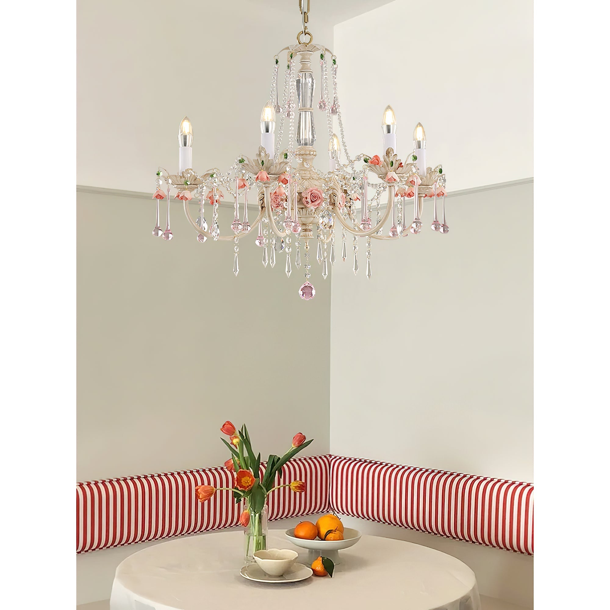 Cusoren Postmodern Luxury Rose Ceramic Chandelier - Letslighting