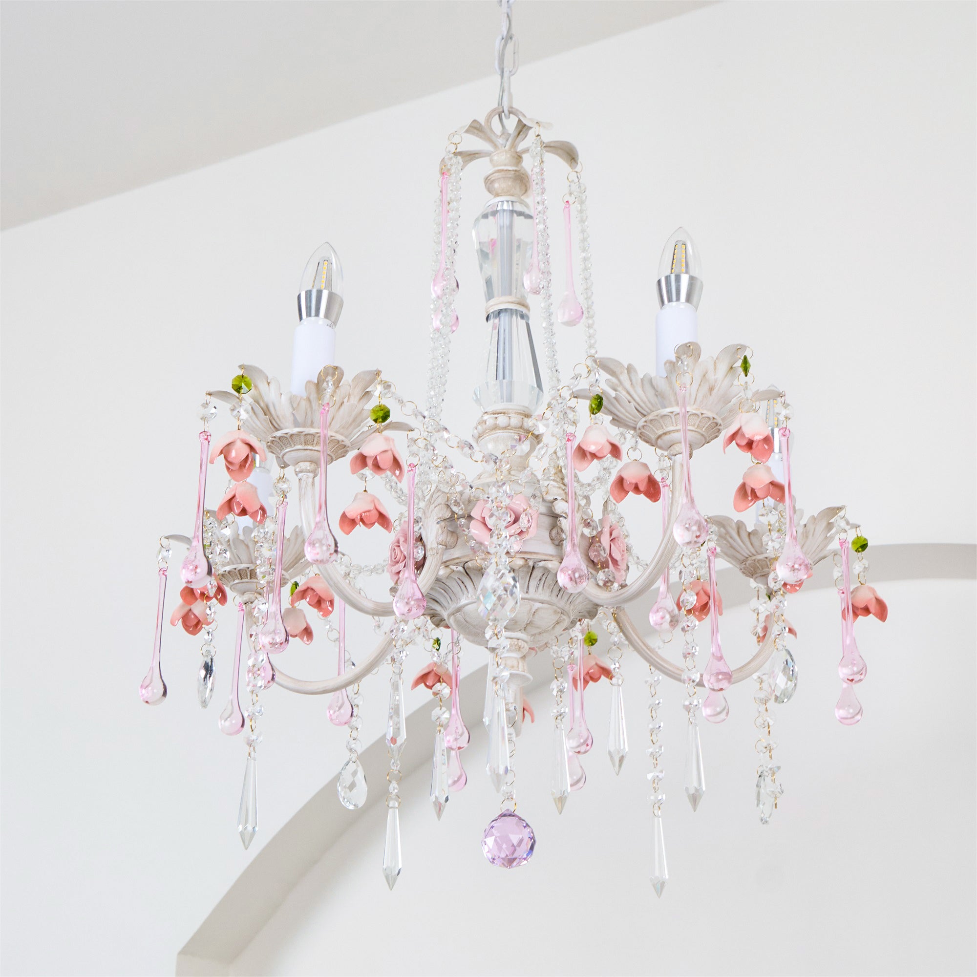 Cusoren Postmodern Luxury Rose Ceramic Chandelier - Letslighting