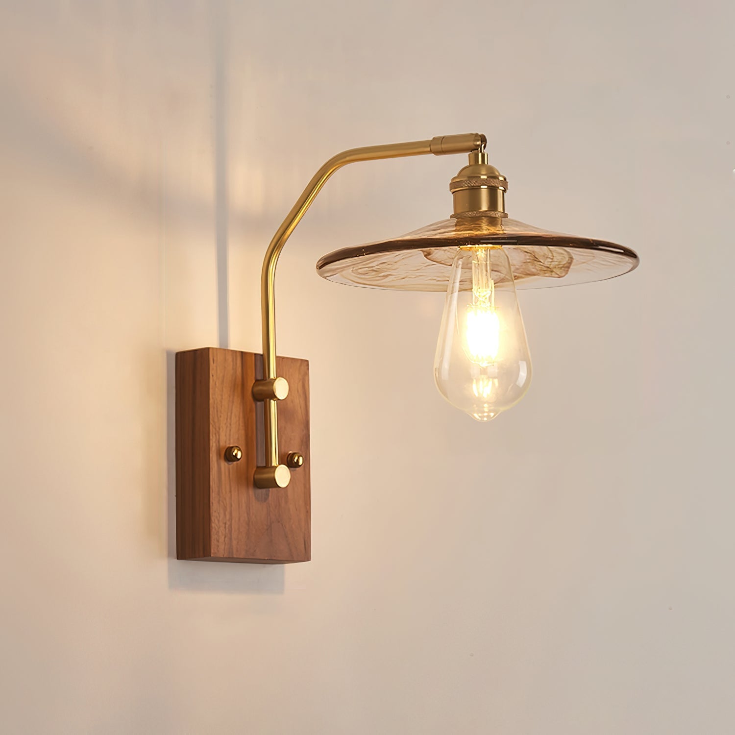 Avveleth Elegance Vintage Walnut Wall Lamp - Letslighting