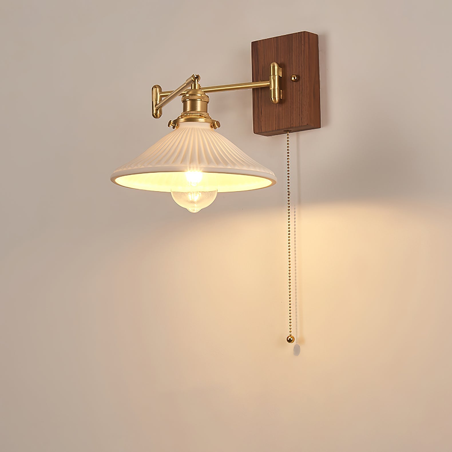 Avveleth Elegance Vintage Walnut Wall Lamp - Letslighting
