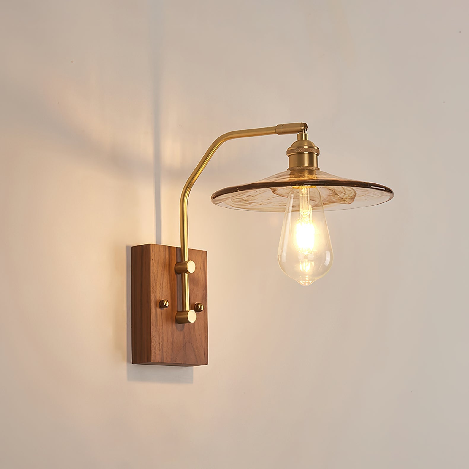 Avveleth Elegance Vintage Walnut Wall Lamp - Letslighting
