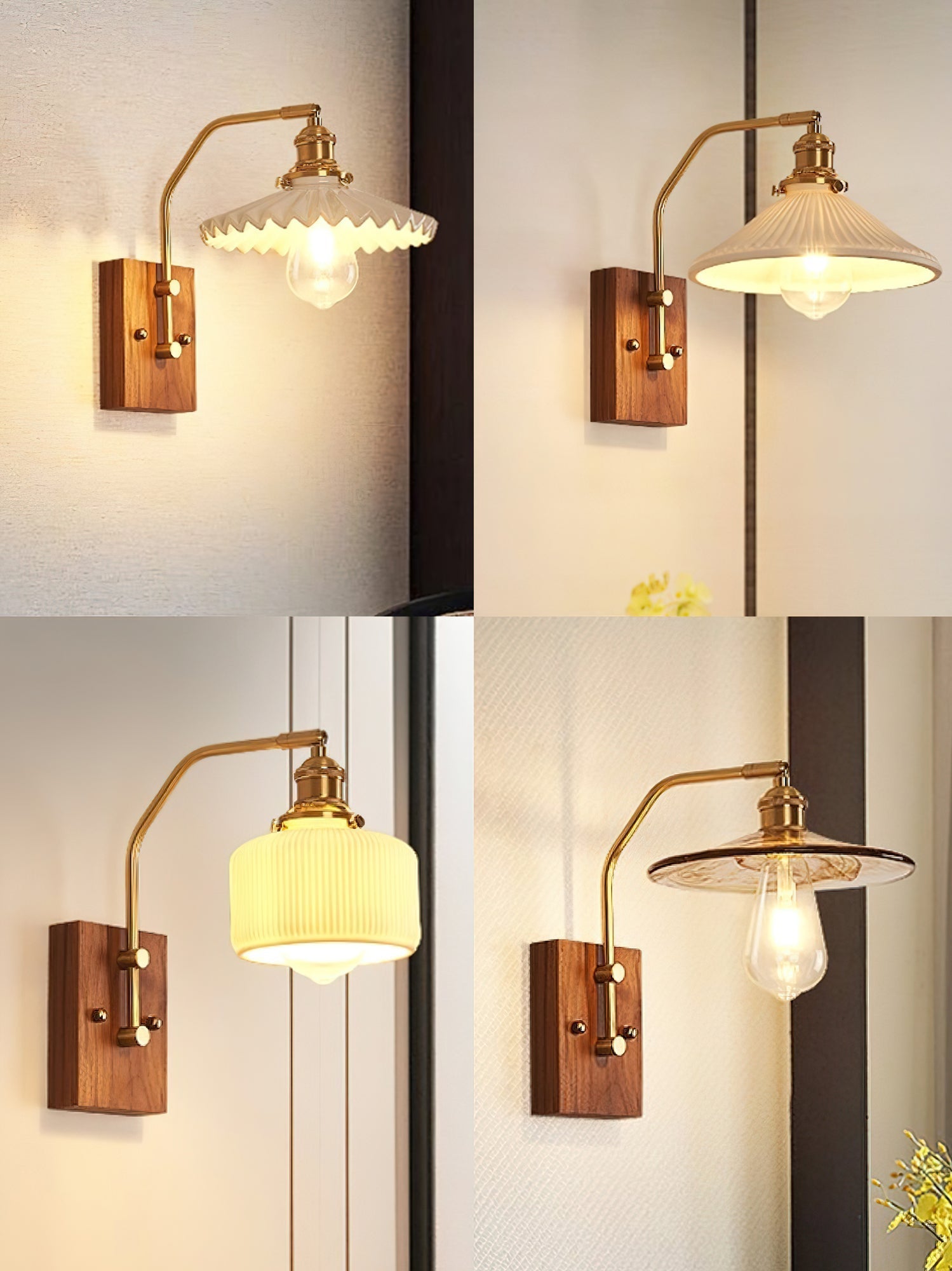 Avveleth Elegance Vintage Walnut Wall Lamp - Letslighting