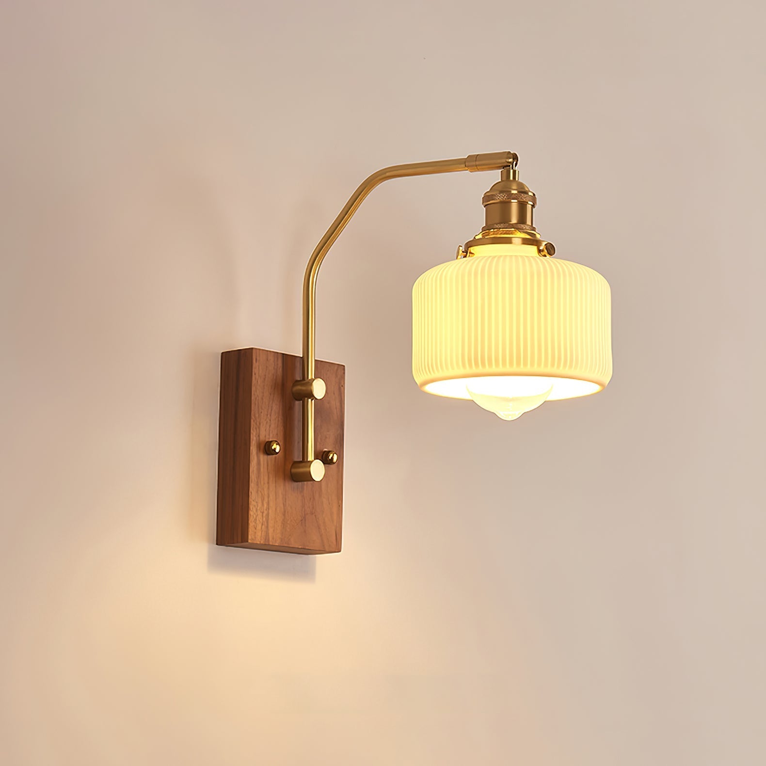 Avveleth Elegance Vintage Walnut Wall Lamp - Letslighting