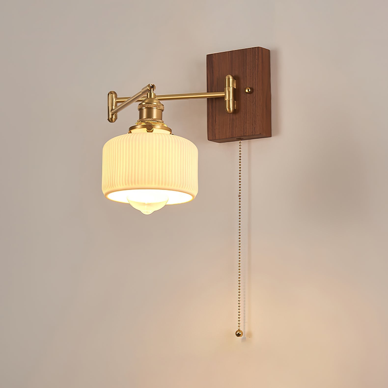 Avveleth Elegance Vintage Walnut Wall Lamp - Letslighting