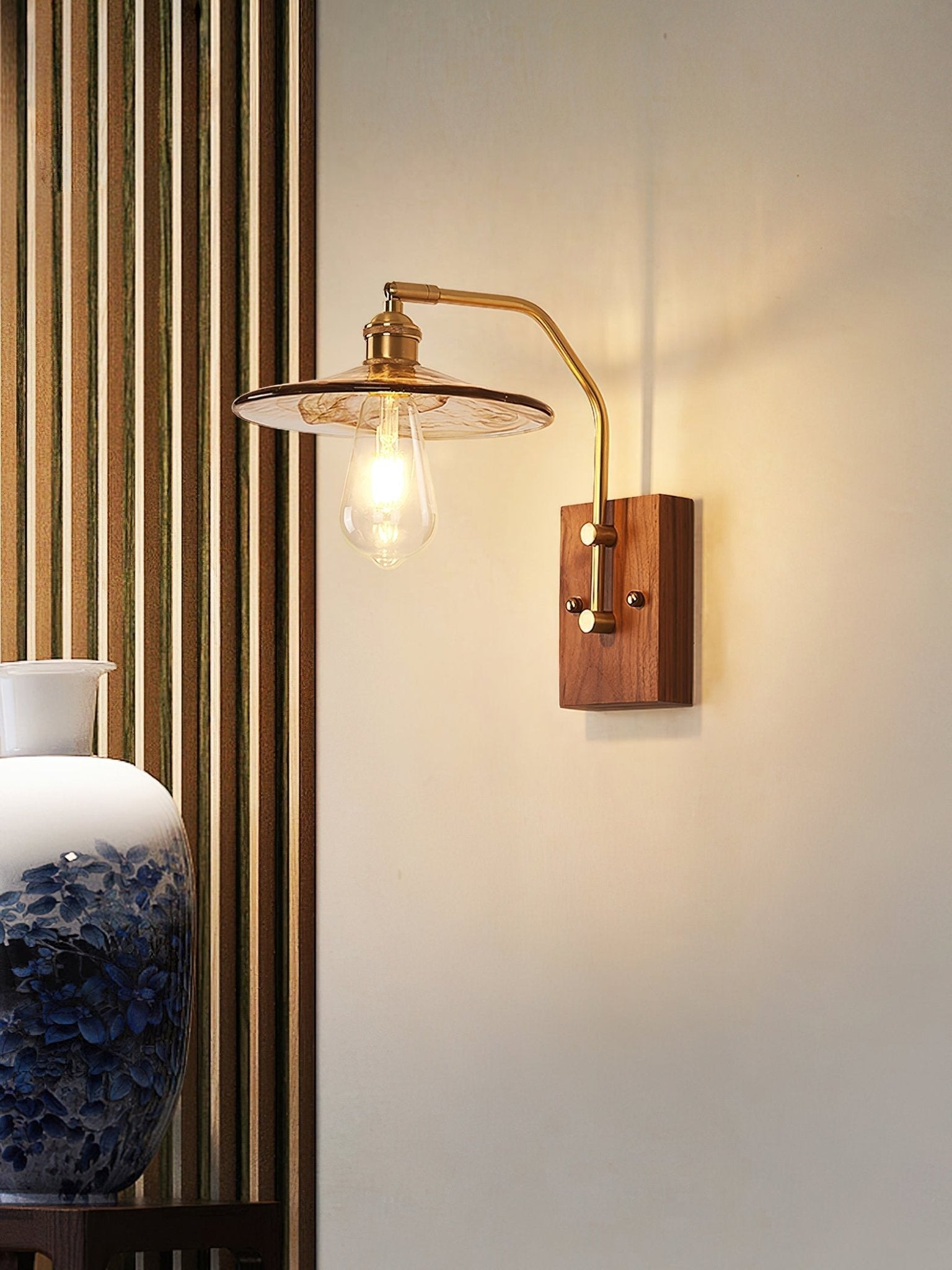 Avveleth Elegance Vintage Walnut Wall Lamp - Letslighting