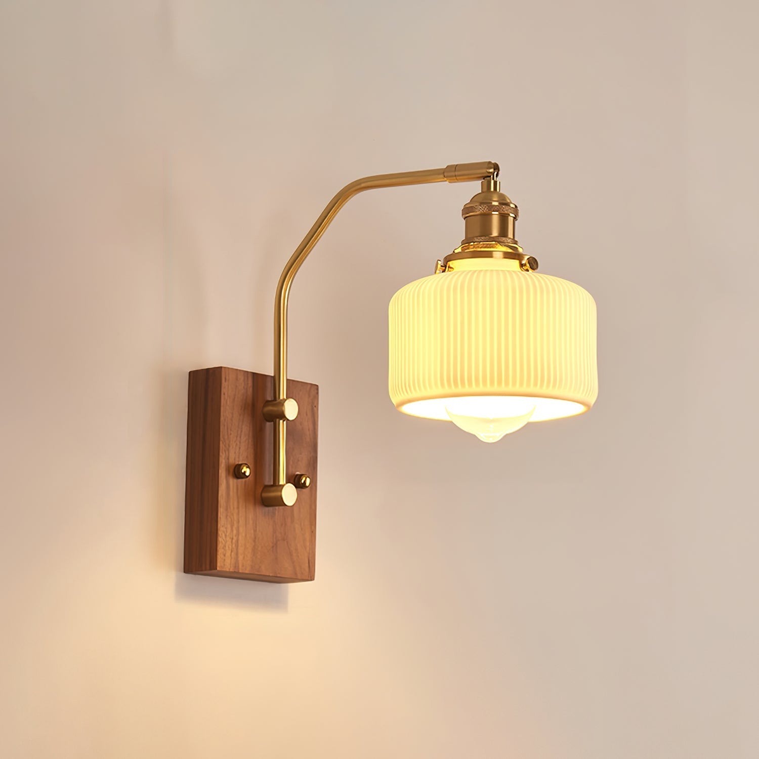 Avveleth Elegance Vintage Walnut Wall Lamp - Letslighting