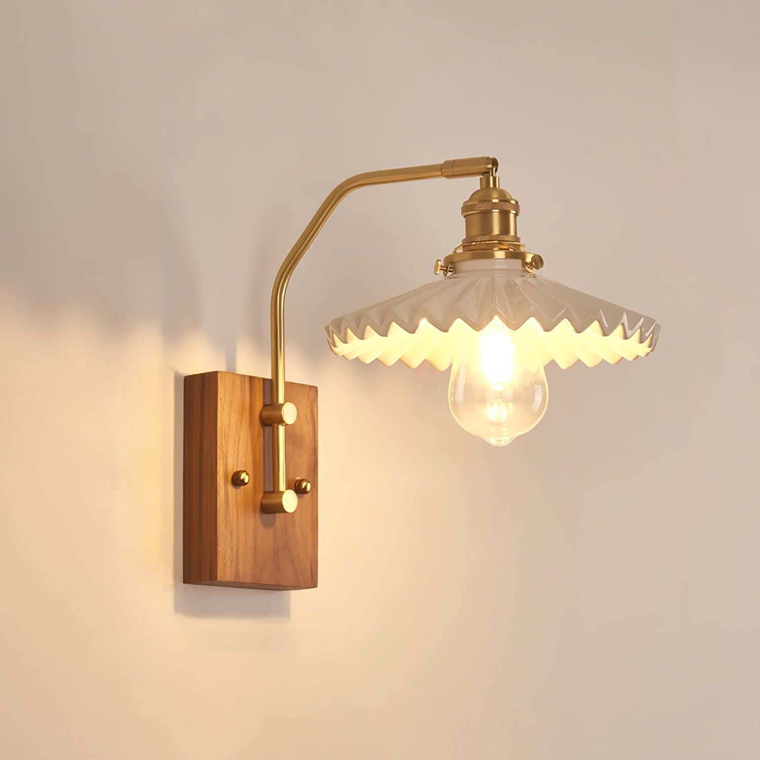 Avveleth Elegance Vintage Walnut Wall Lamp - Letslighting