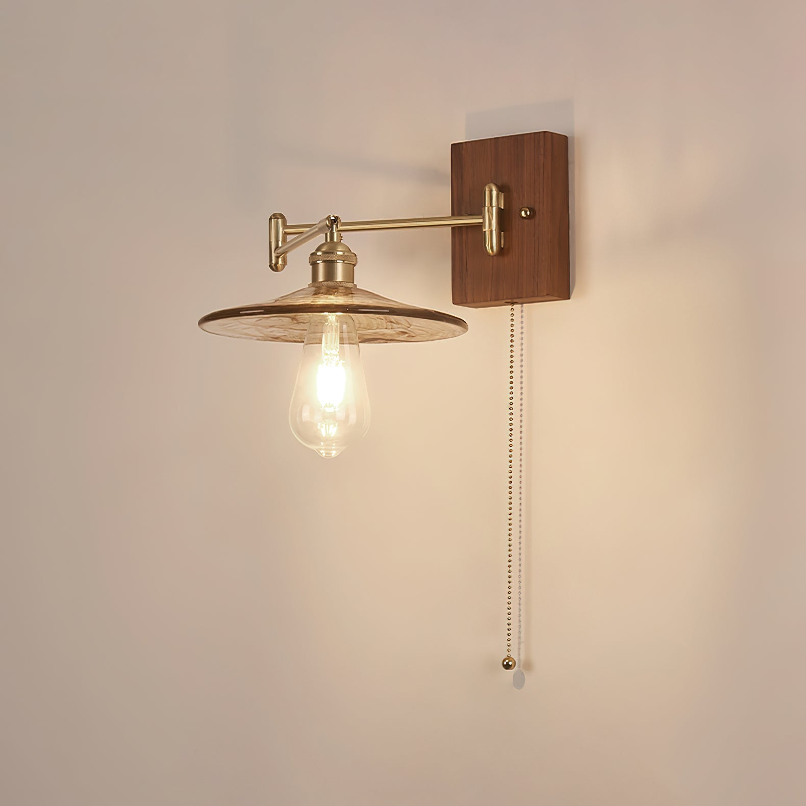 Avveleth Elegance Vintage Walnut Wall Lamp - Letslighting