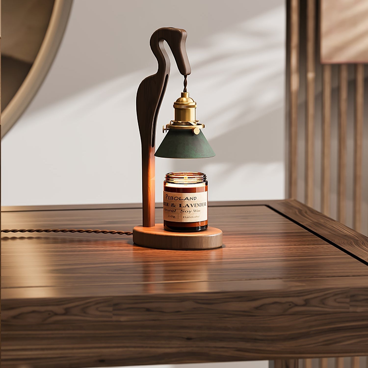 Trivana Wood Artistic Table Lamp - Letslighting