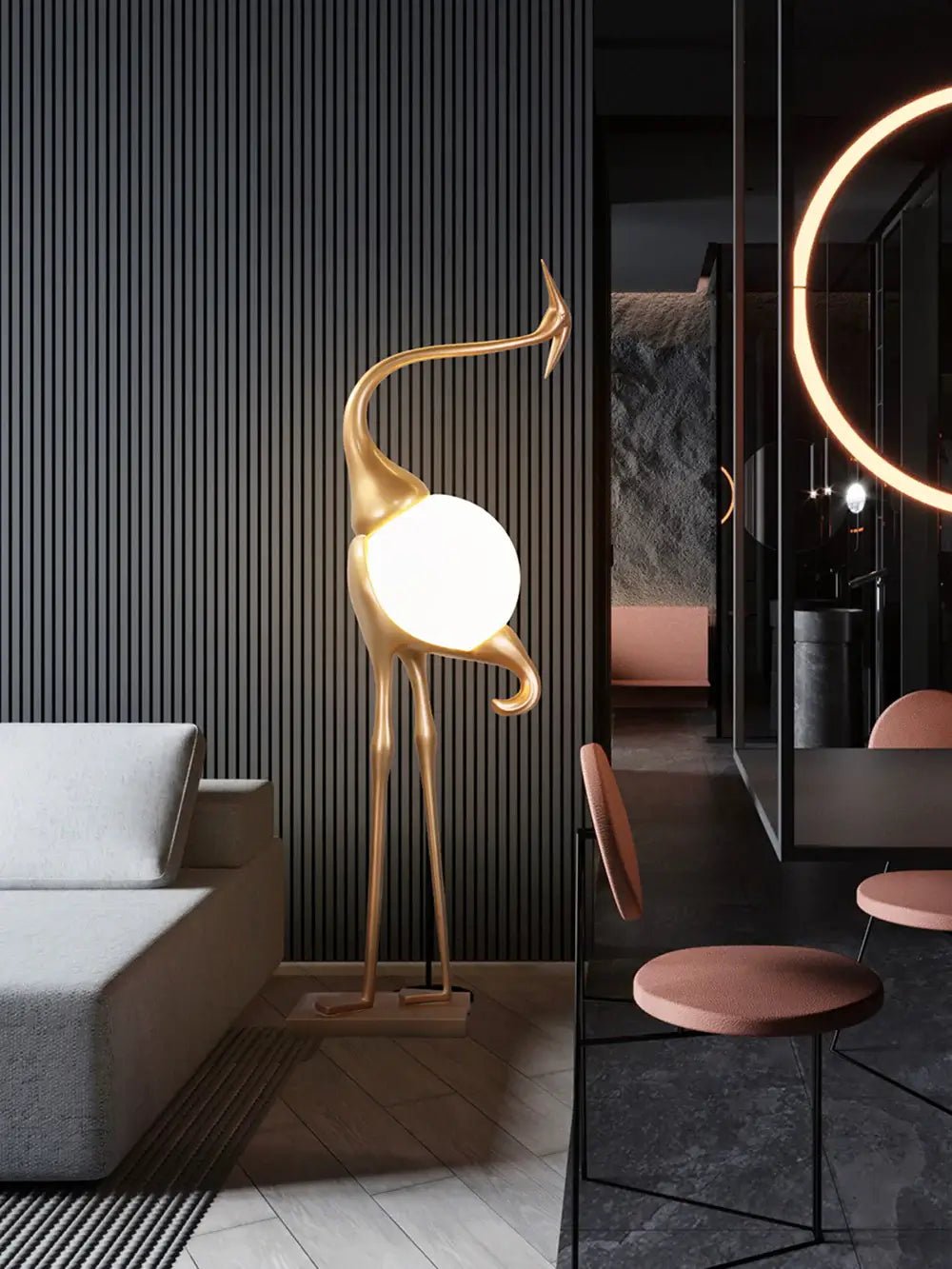 Uraearae Crane Shaped Wall Sconce - Letslighting