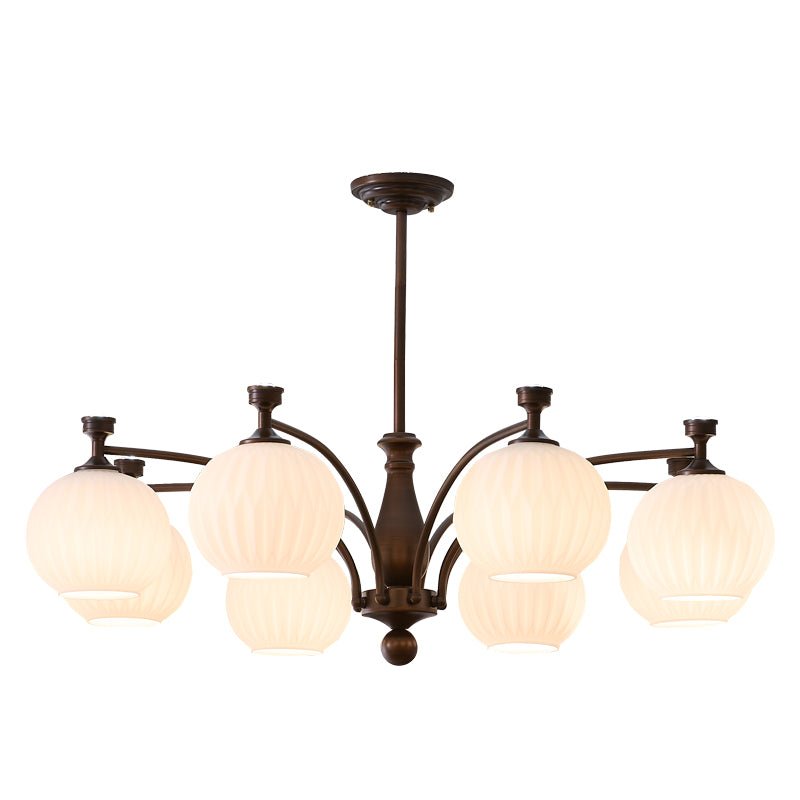Aurora Chandelier Orb Frosted Vintage - Letslighting