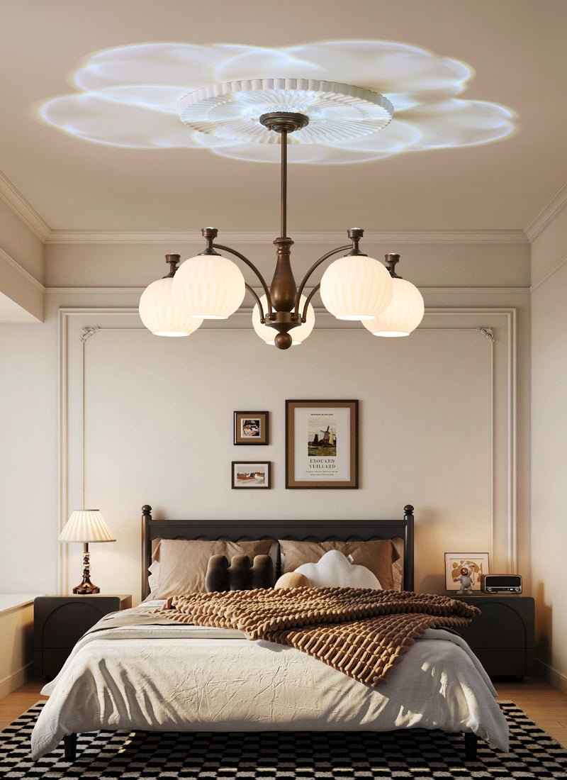 Aurora Chandelier Orb Frosted Vintage - Letslighting