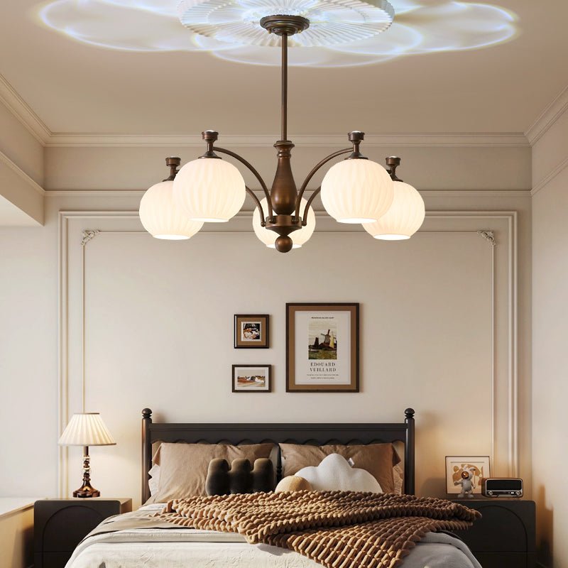 Aurora Chandelier Orb Frosted Vintage - Letslighting
