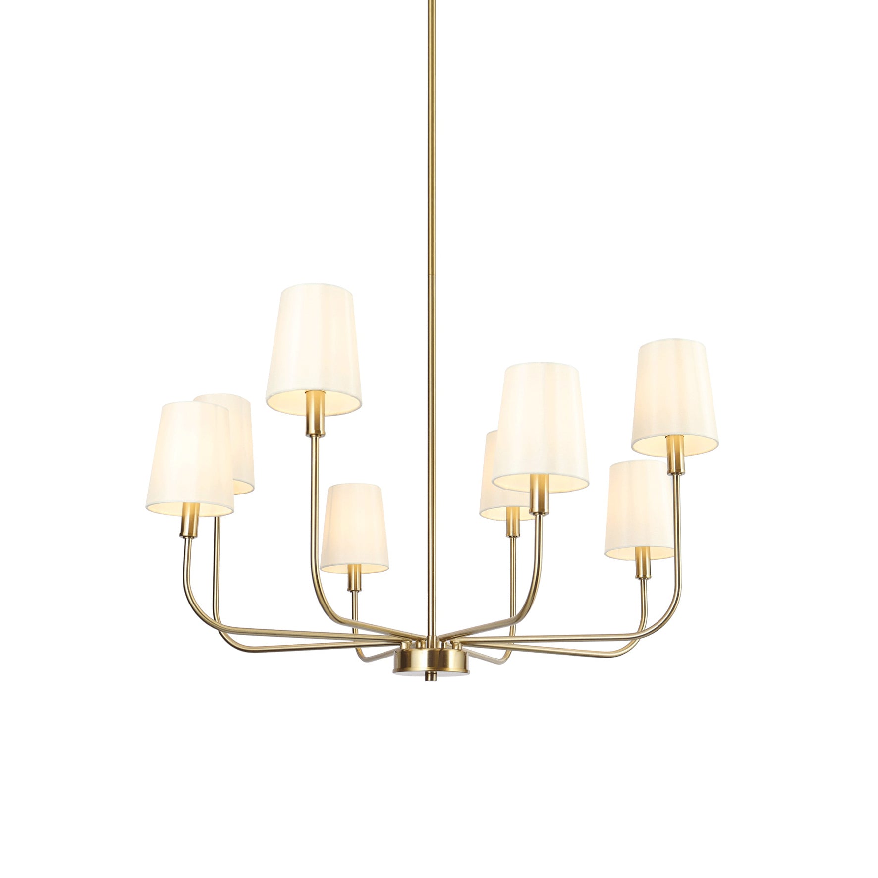 Nysilan Vintage Industrial Brass Fabric Chandelier - Letslighting