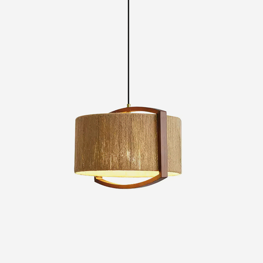 Hiller Pendant Lamp Textured Cotton Silk - Letslighting