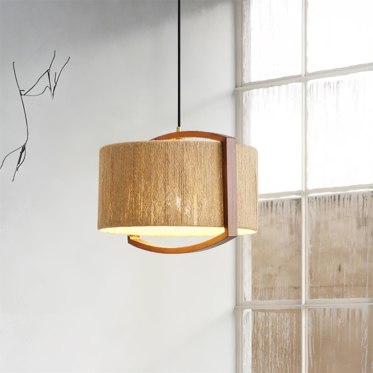 Hiller Pendant Lamp Textured Cotton Silk - Letslighting