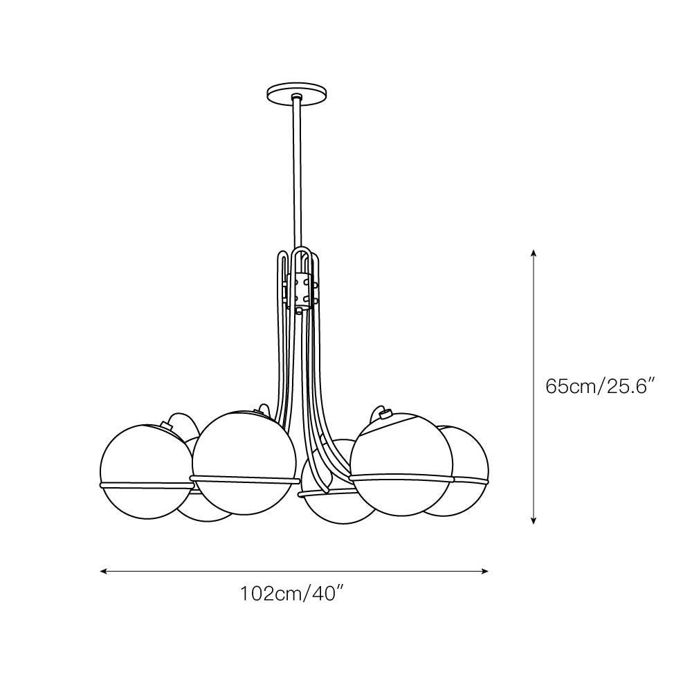 Eursorara Individual Creativity Brass Glass Chandelier - Letslighting