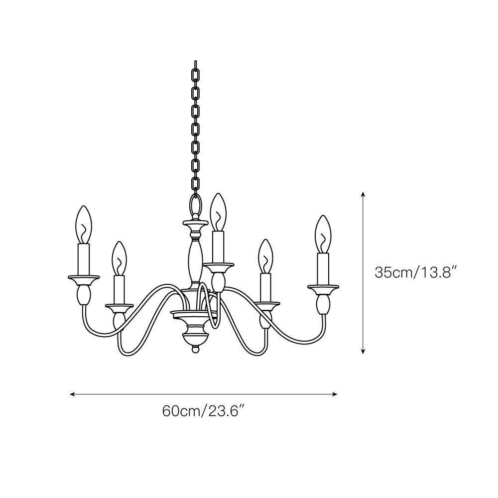 Cutheus Vintage Industrial Wooden Chandelier - Letslighting