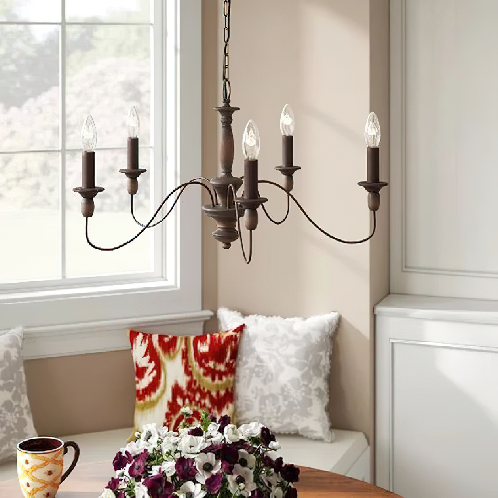 Cutheus Vintage Industrial Wooden Chandelier - Letslighting