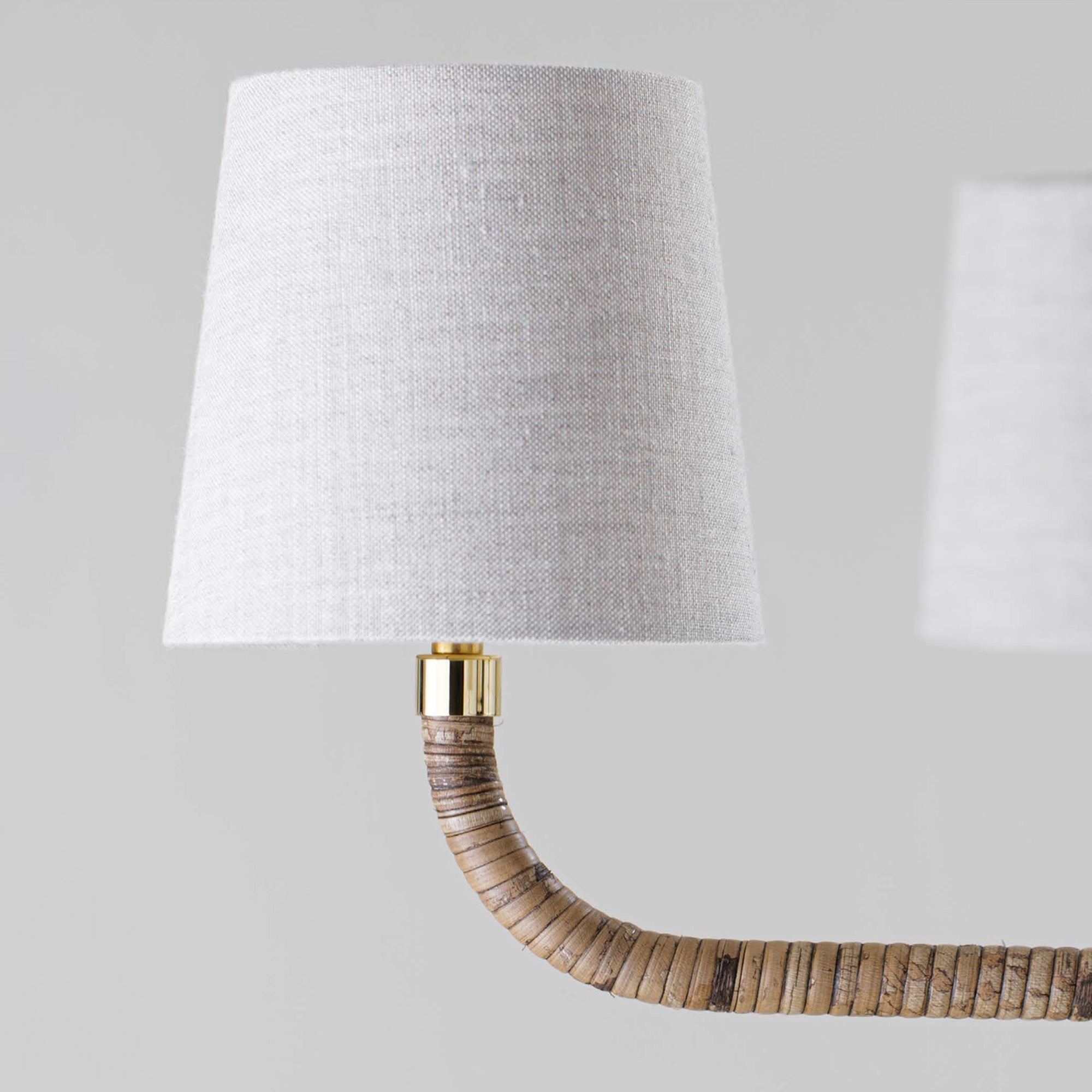 Avdoria Vintage Industrial Holden Cane Gold Fabric Chandelier - Letslighting