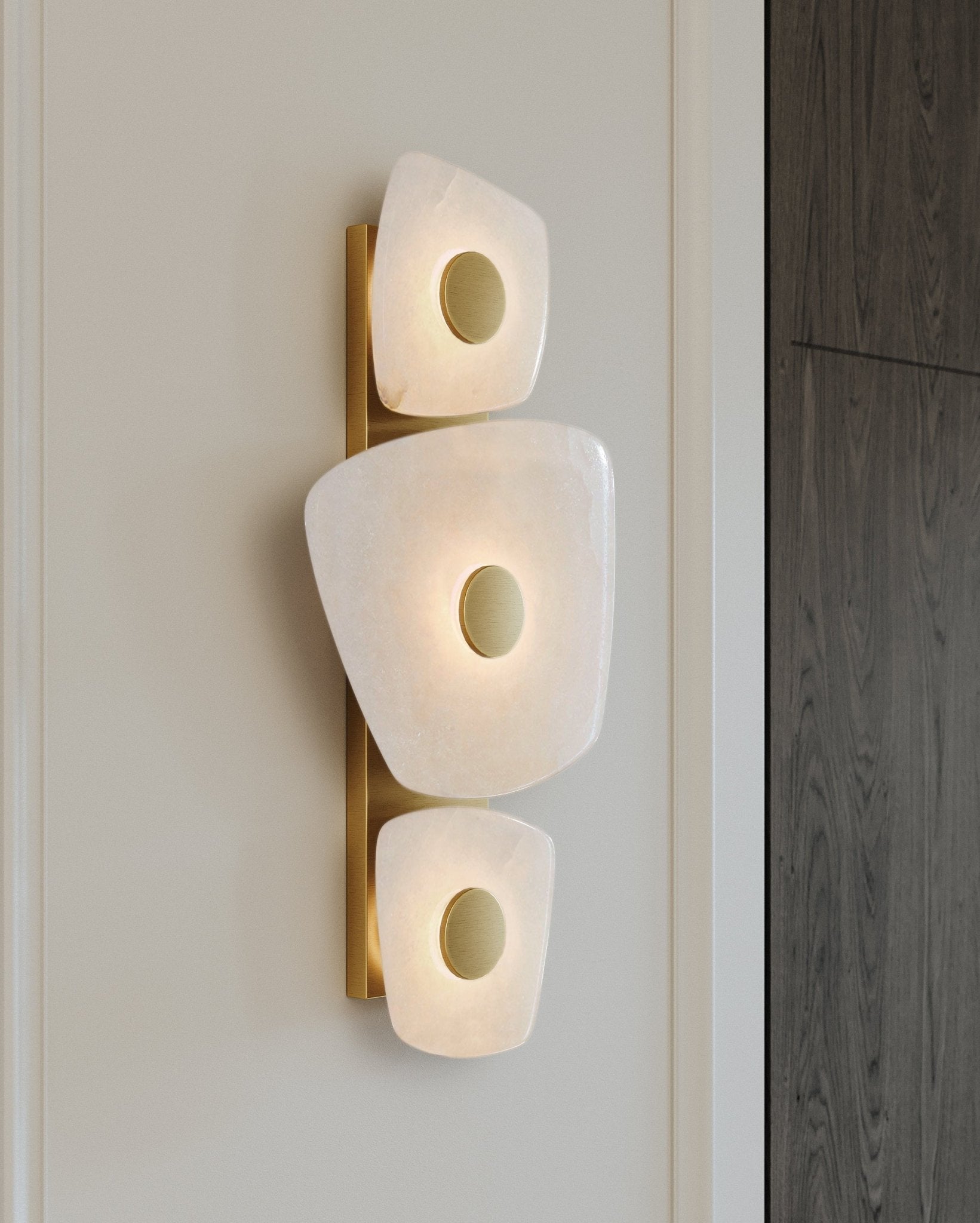 Vavenarae Asymmetric Alabaster Wall Light - Letslighting