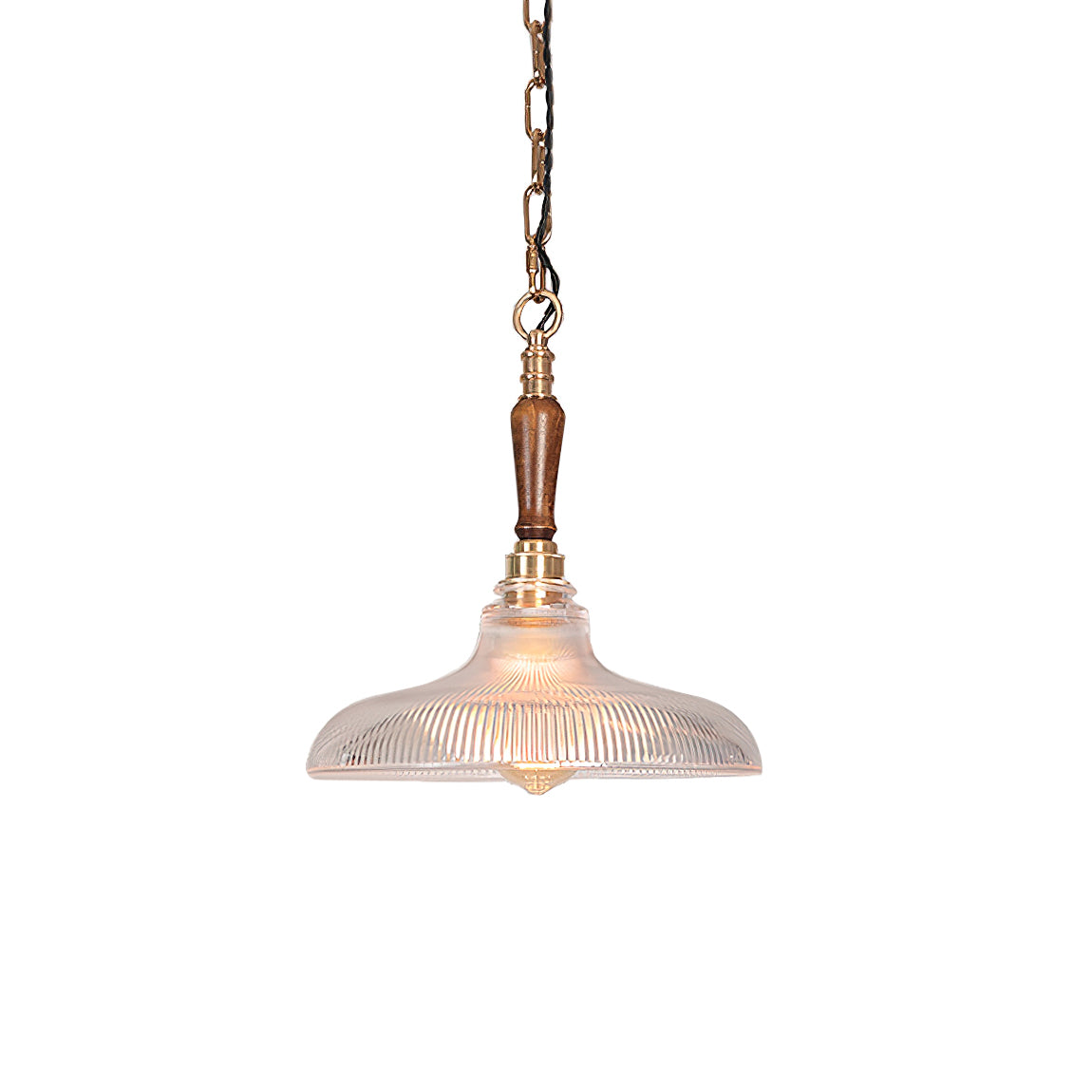 Zomiror Modern Minimalist Holophane Brass Glass Pendant Light - Letslighting