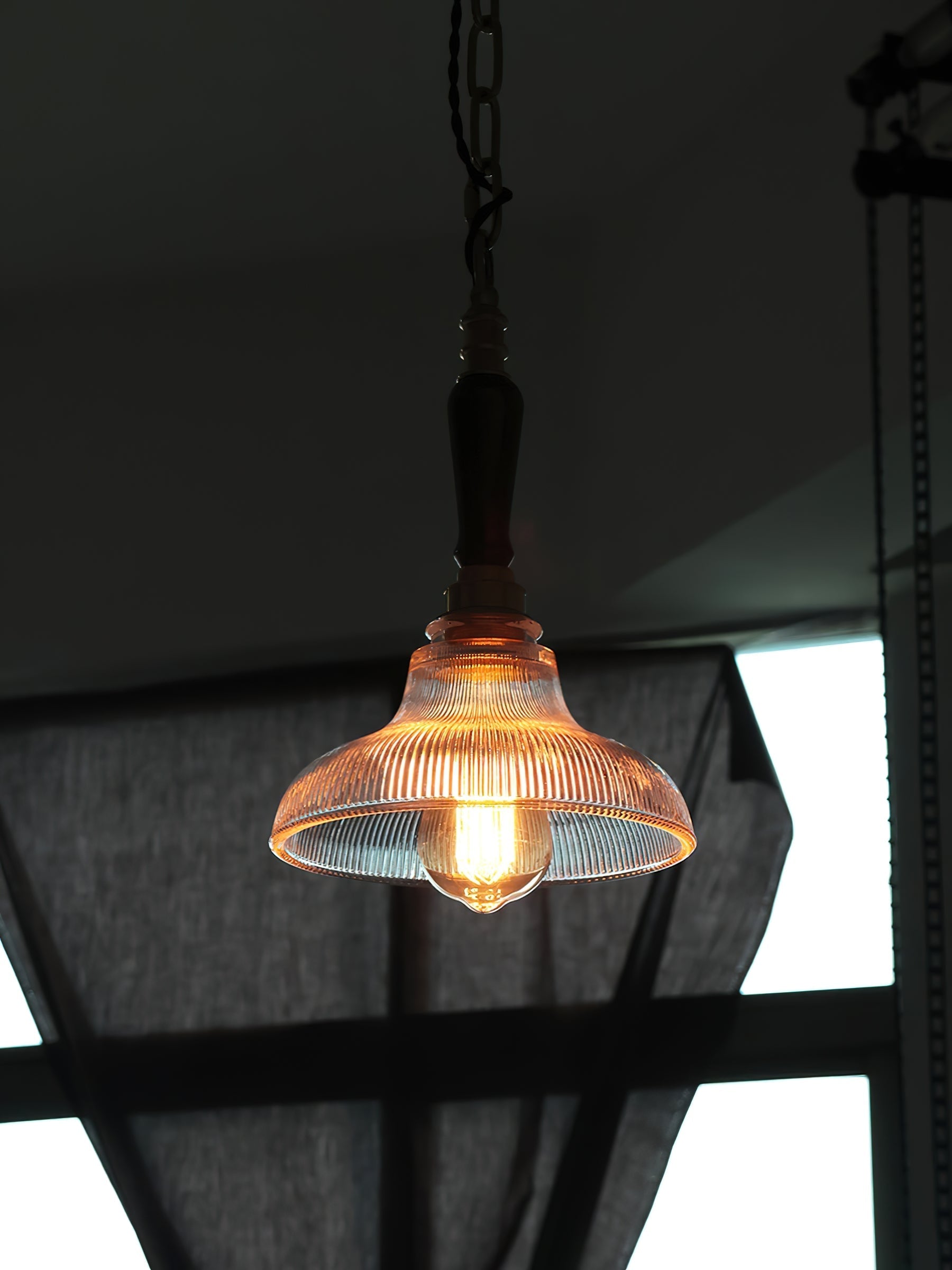 Zomiror Modern Minimalist Holophane Brass Glass Pendant Light - Letslighting