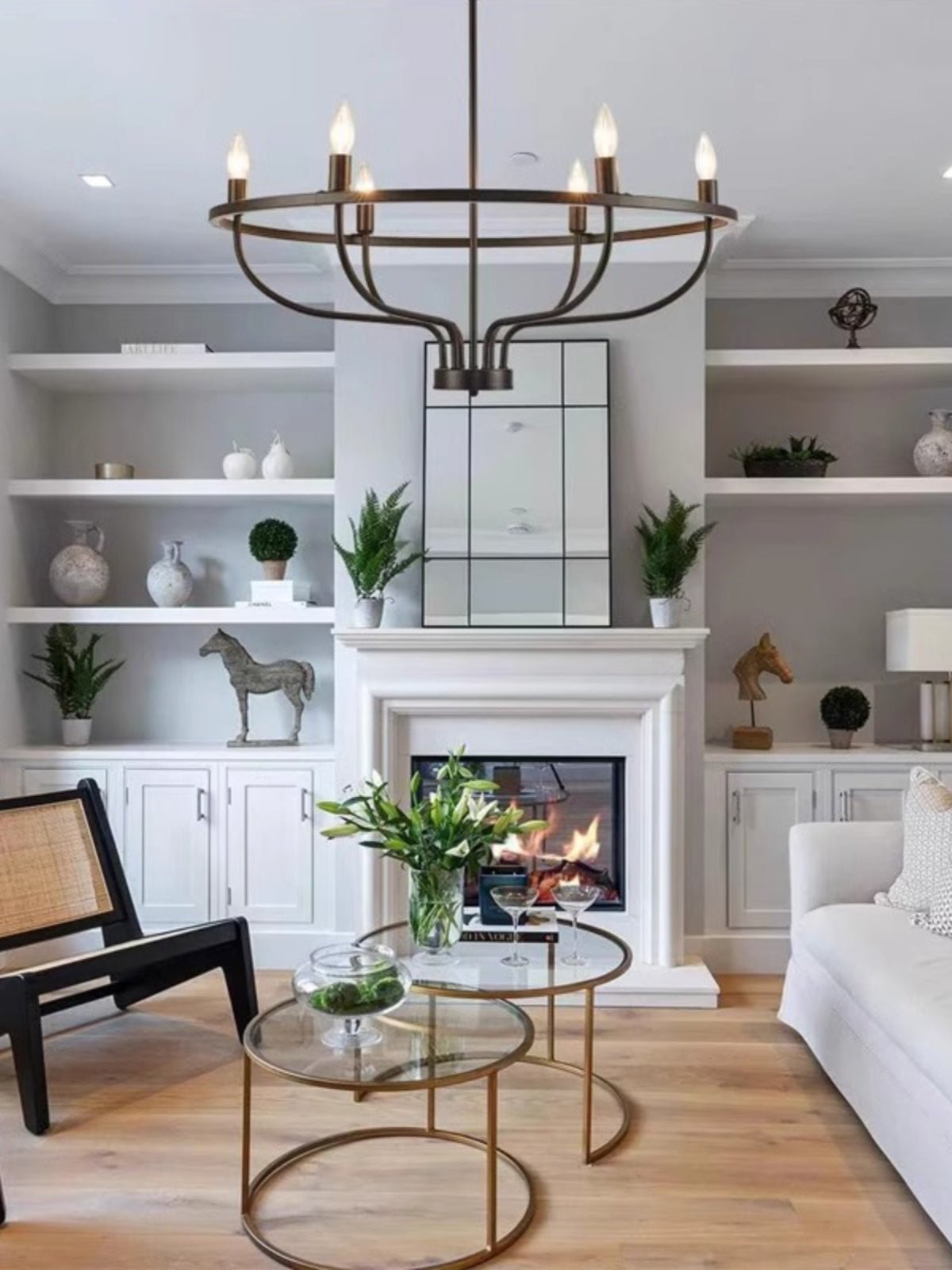 Aurelia Brass Gold Candelabra Chandelier - Letslighting