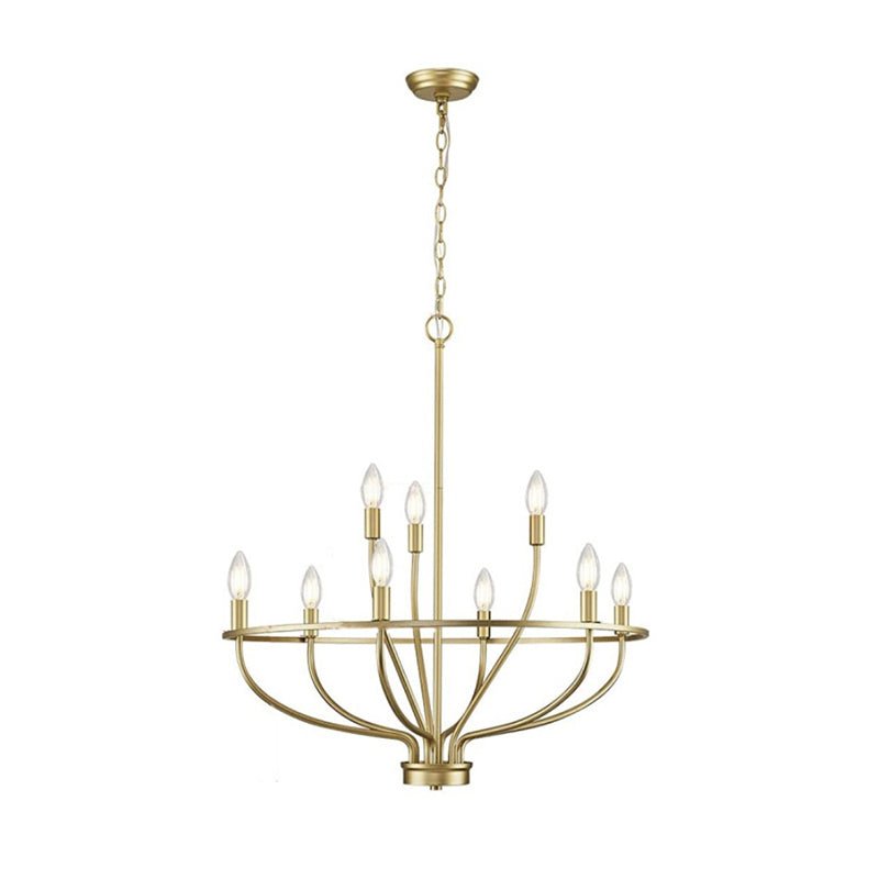 Aurelia Brass Gold Candelabra Chandelier - Letslighting