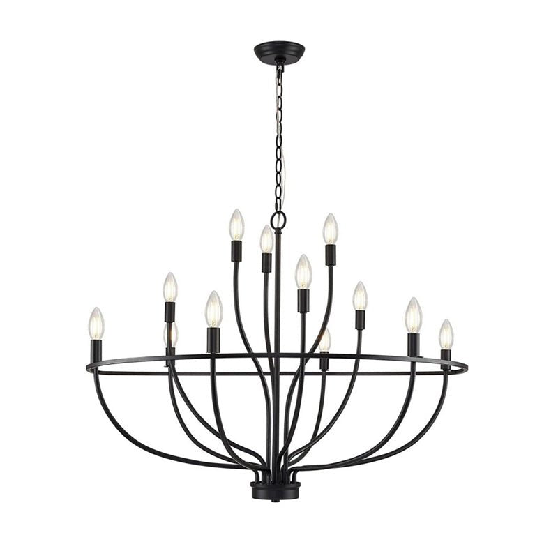 Aurelia Brass Gold Candelabra Chandelier - Letslighting