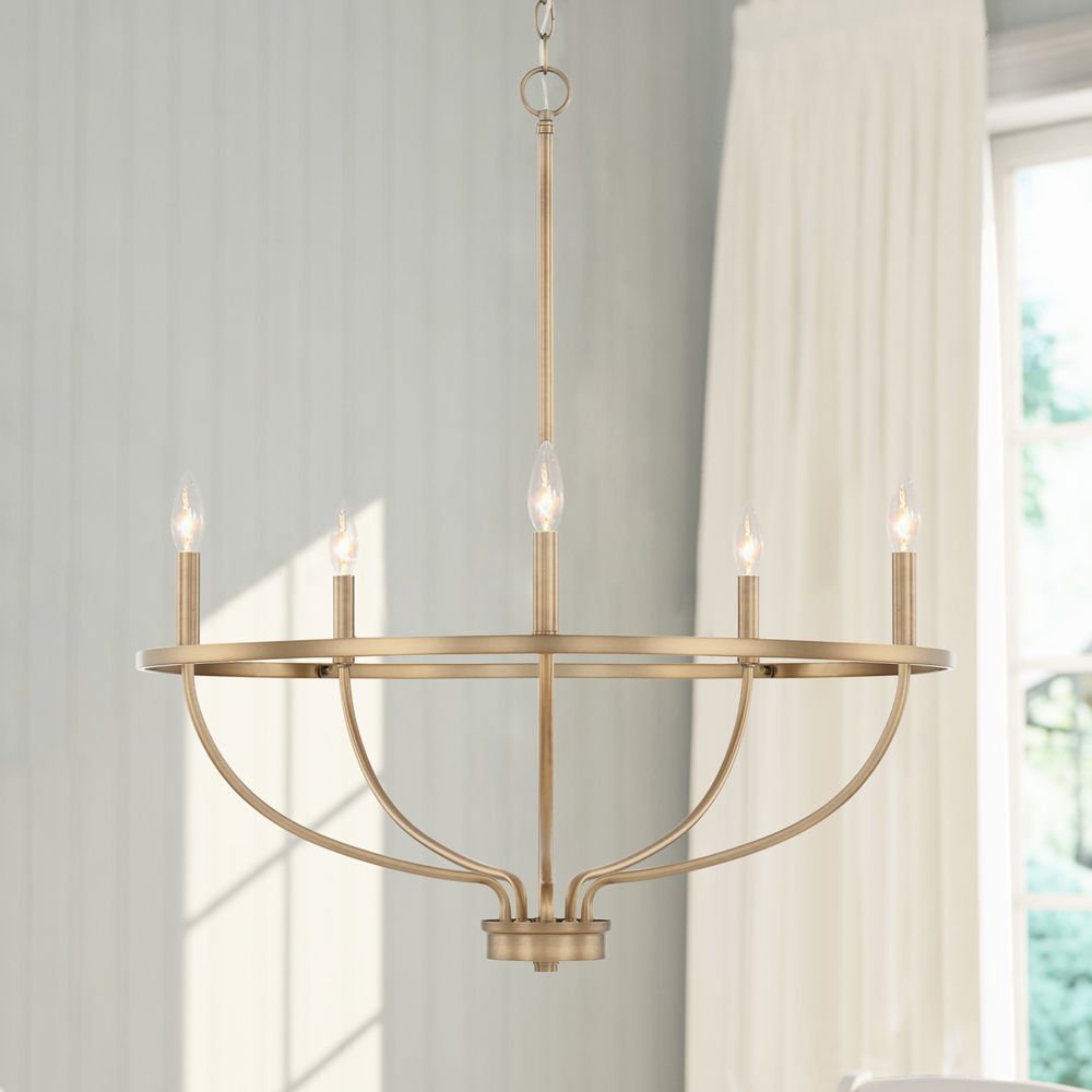 Aurelia Brass Gold Candelabra Chandelier - Letslighting
