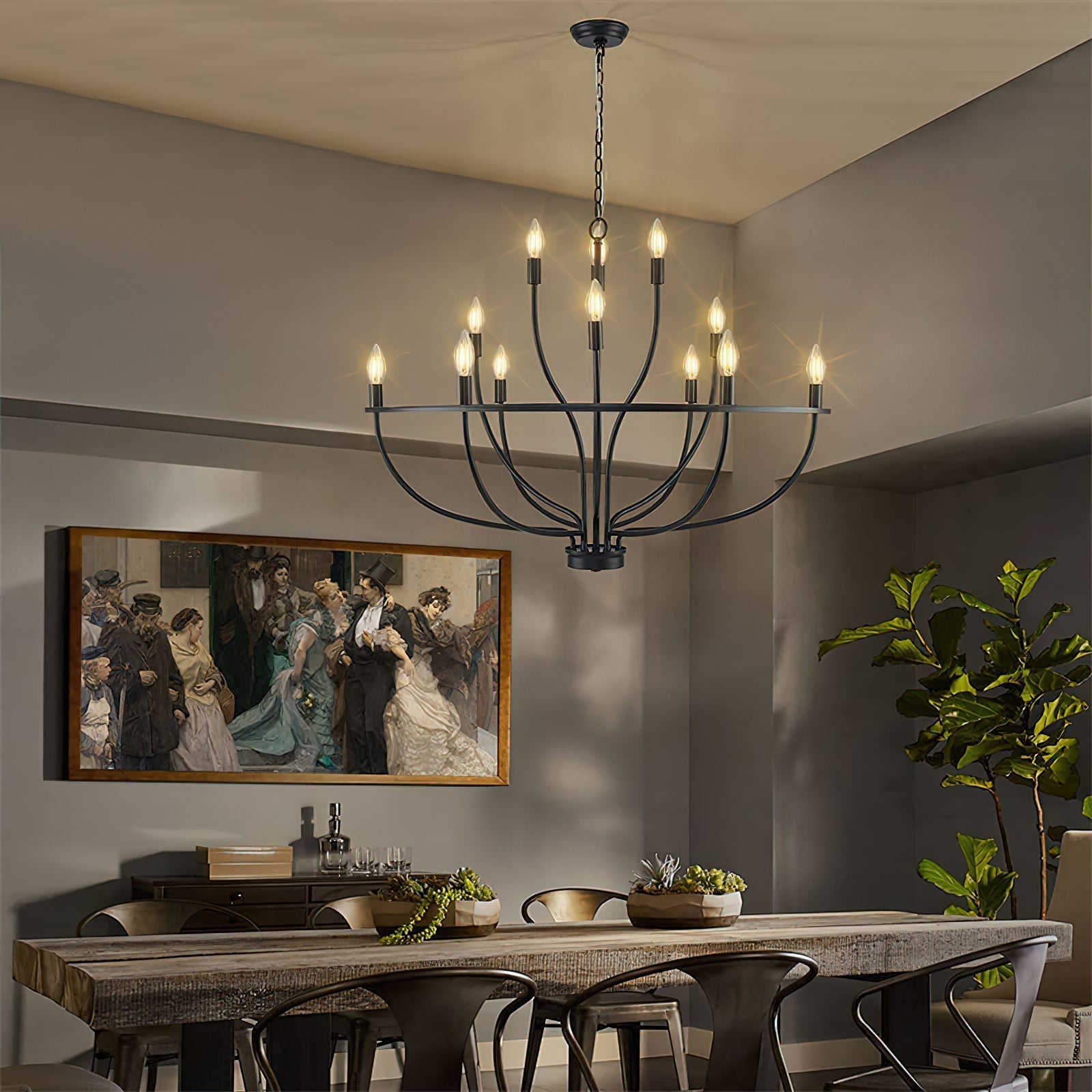Aurelia Brass Gold Candelabra Chandelier - Letslighting