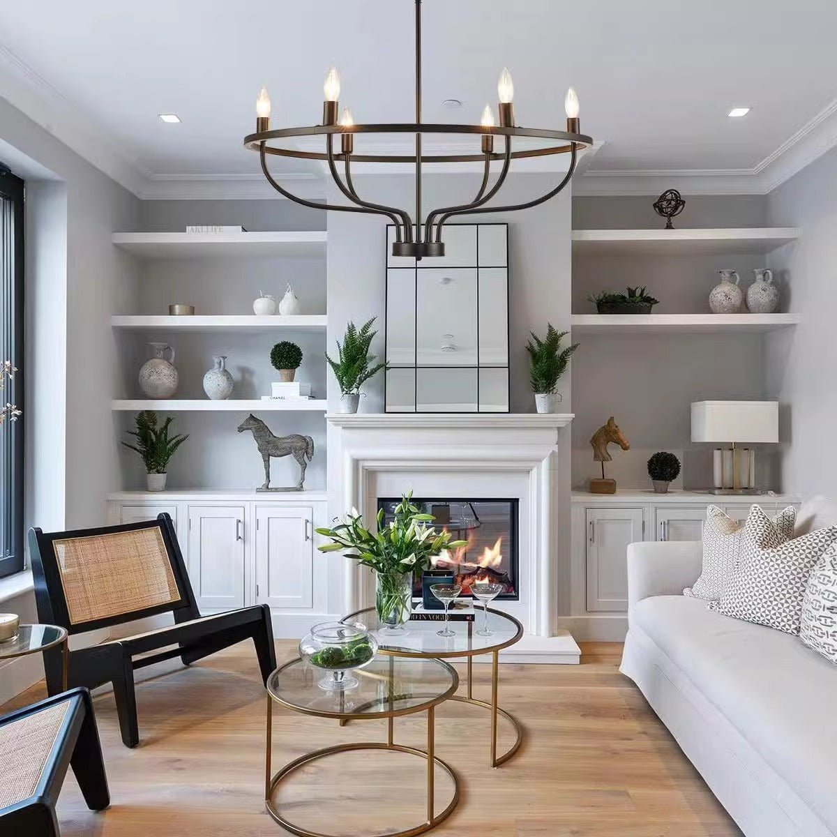 Aurelia Brass Gold Candelabra Chandelier - Letslighting