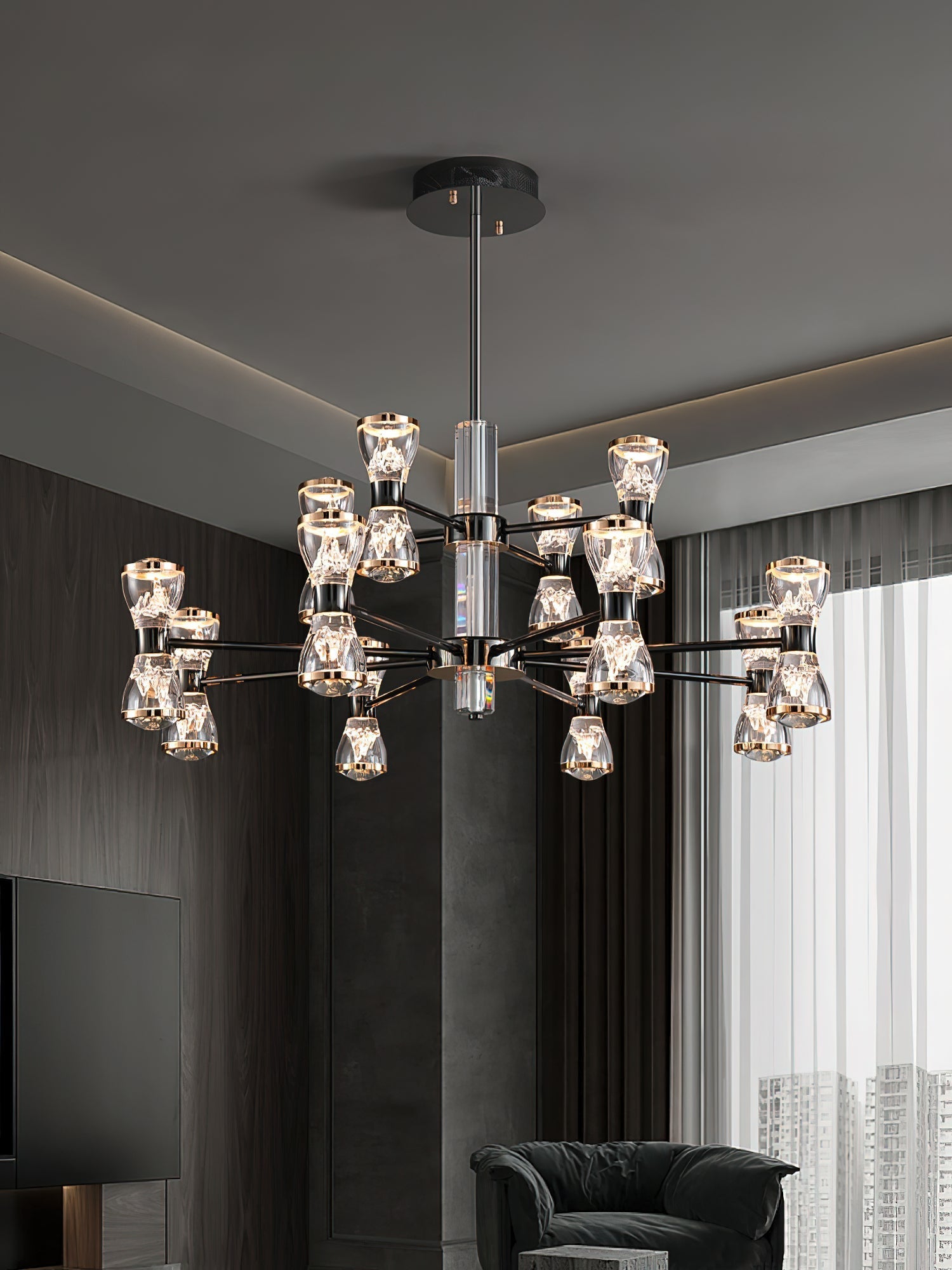 Orvelion Postmodern Luxury Honeycomb LED Acrylic Chandelier - Letslighting