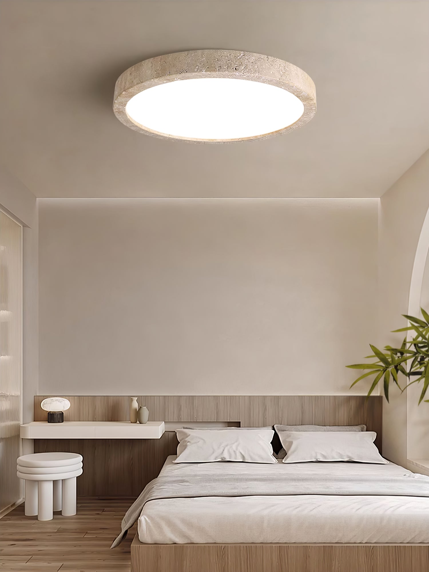 Artalor Minimalist Travertine Ceiling Light - Letslighting