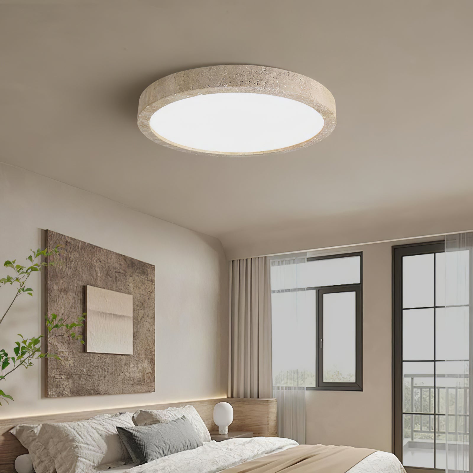 Artalor Minimalist Travertine Ceiling Light - Letslighting