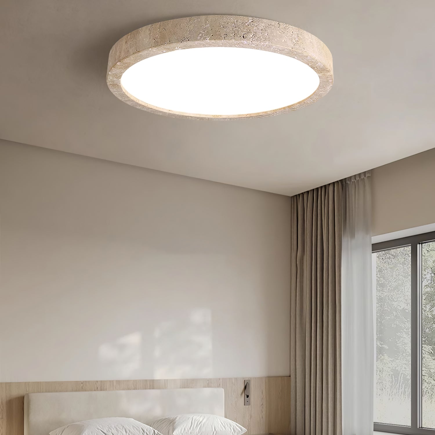 Artalor Minimalist Travertine Ceiling Light - Letslighting