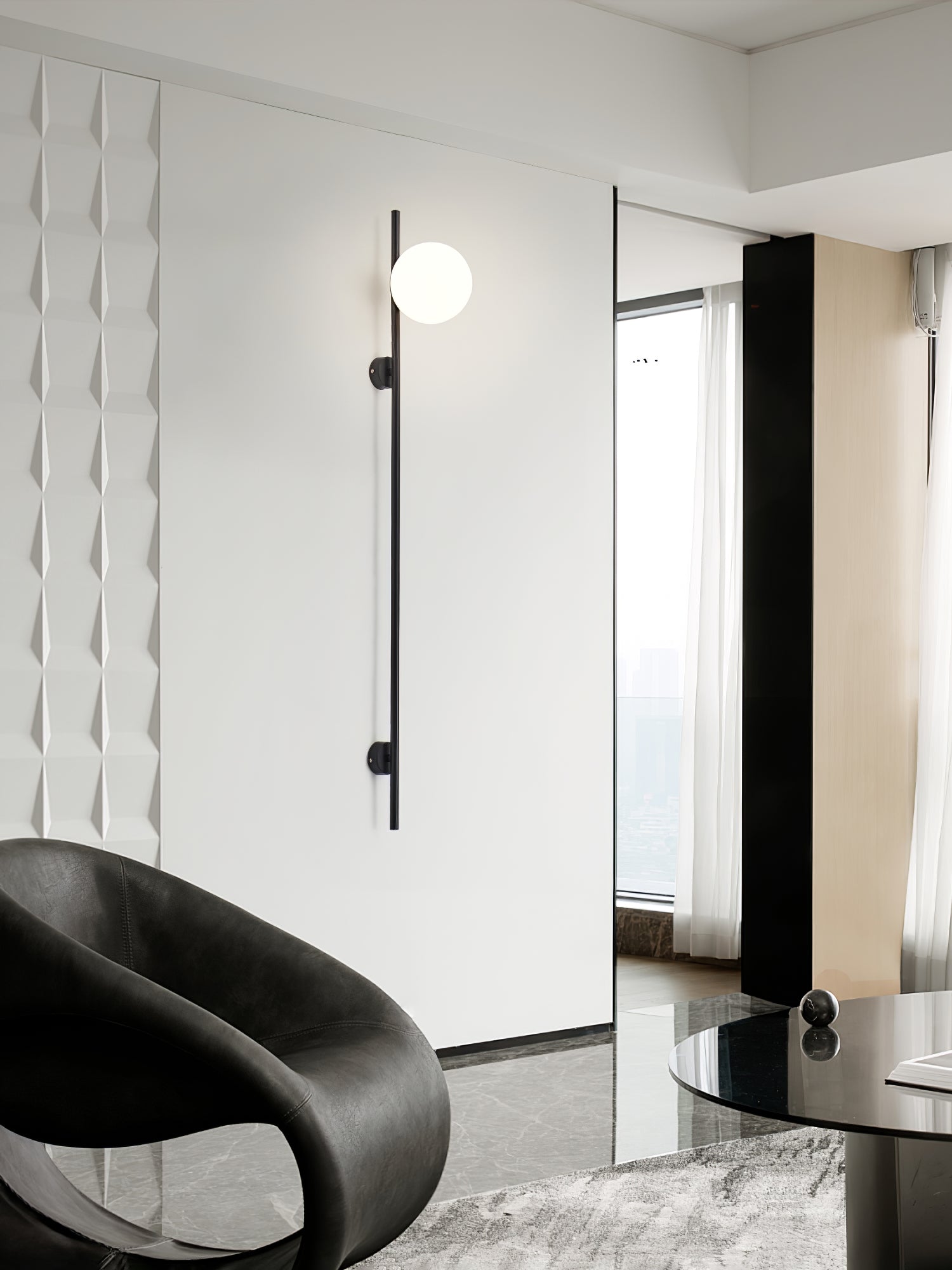 Vitheiel Modern Minimalist Glass Wall Light - Letslighting