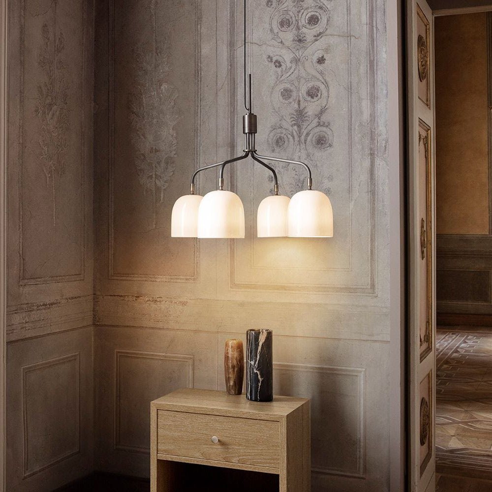 Lustra Chandelier Black Brass Industrial - Letslighting
