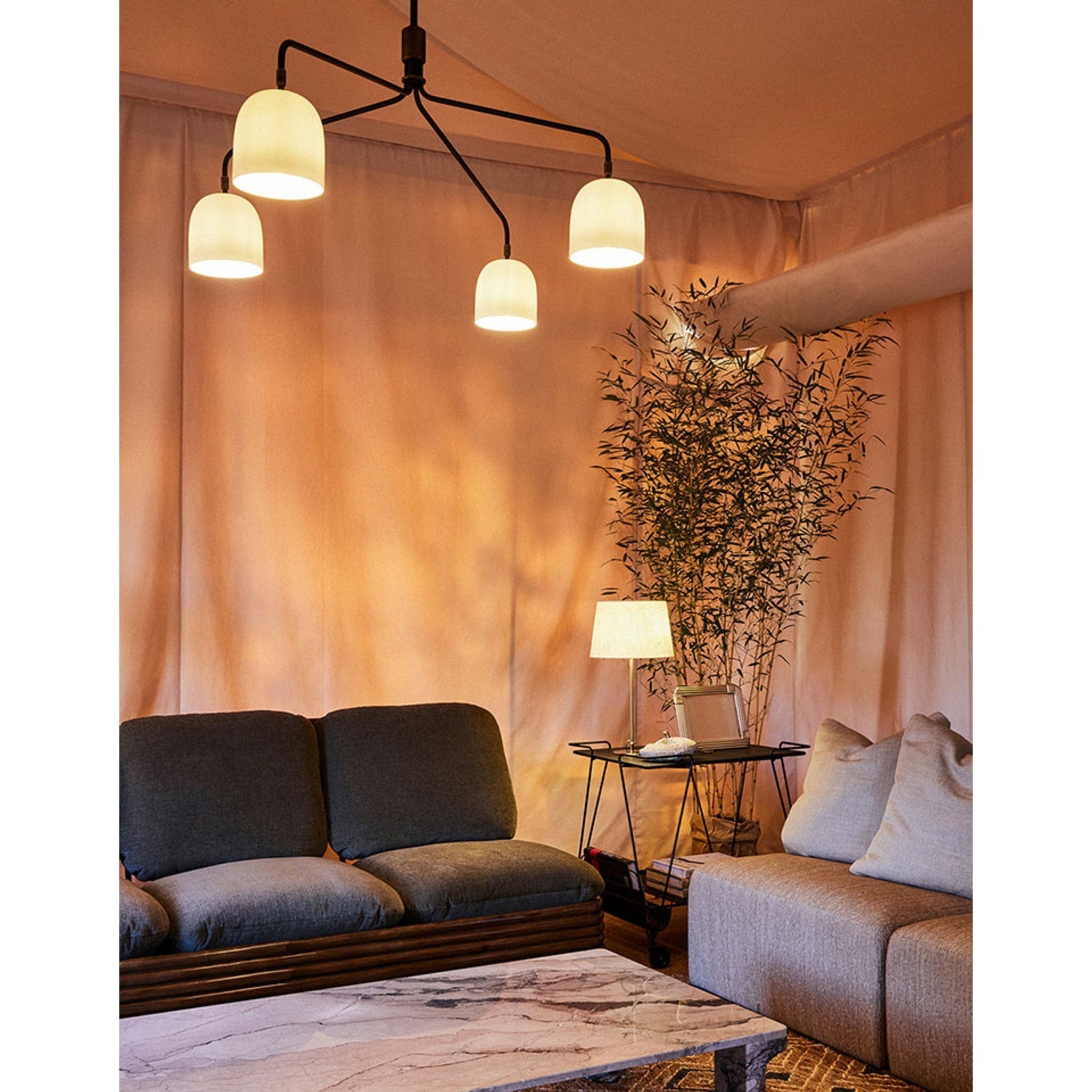 Lustra Chandelier Black Brass Industrial - Letslighting