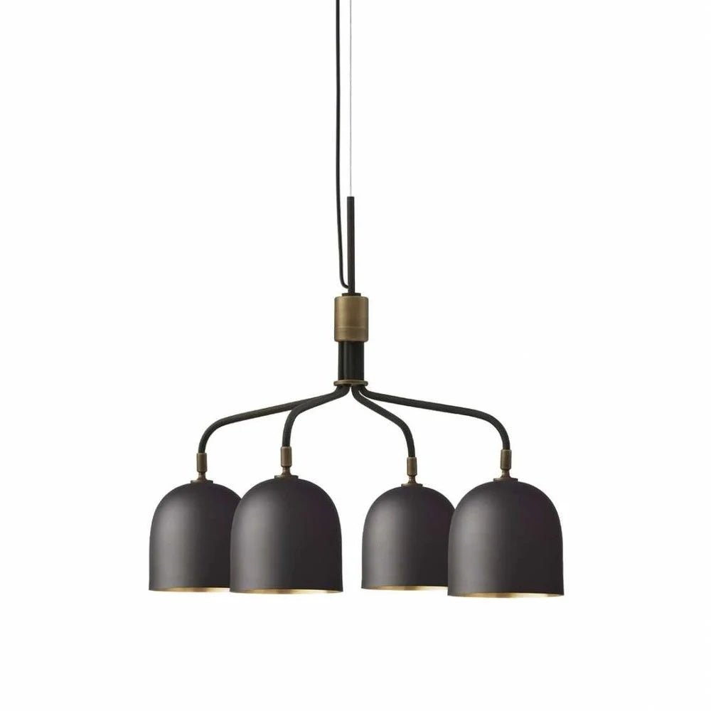 Lustra Chandelier Black Brass Industrial - Letslighting