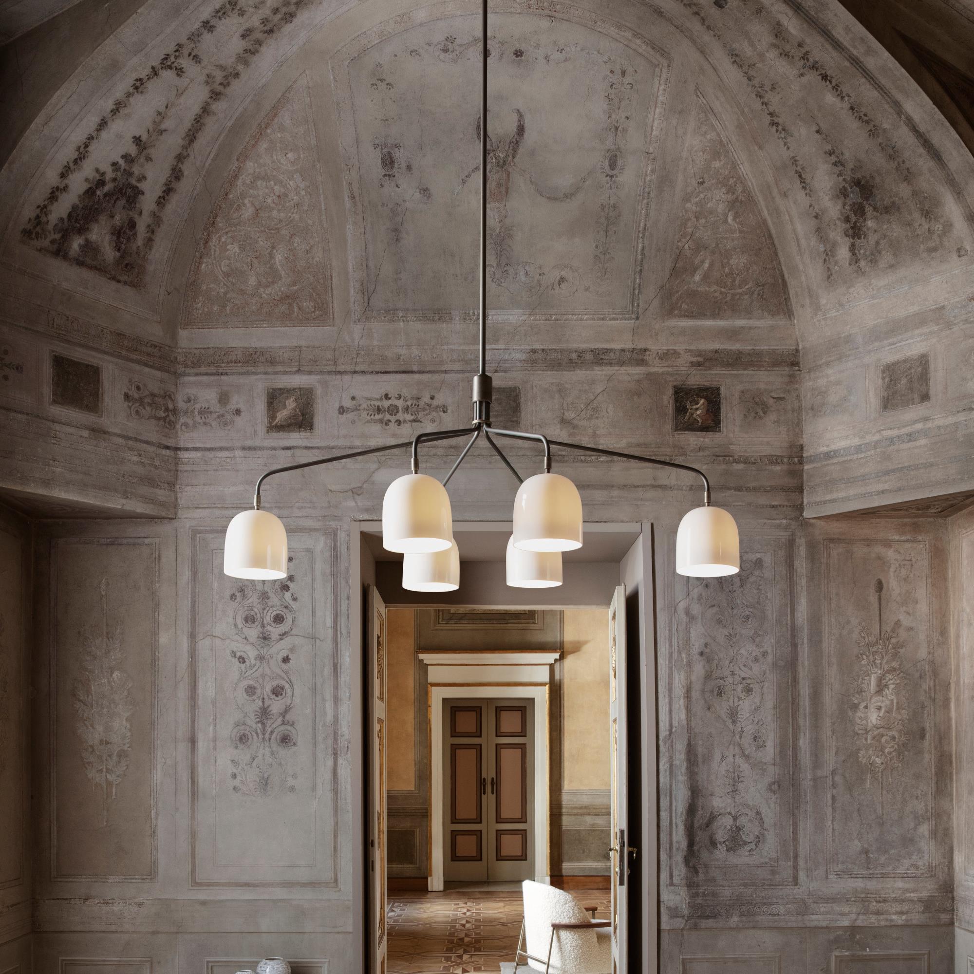 Lustra Chandelier Black Brass Industrial - Letslighting