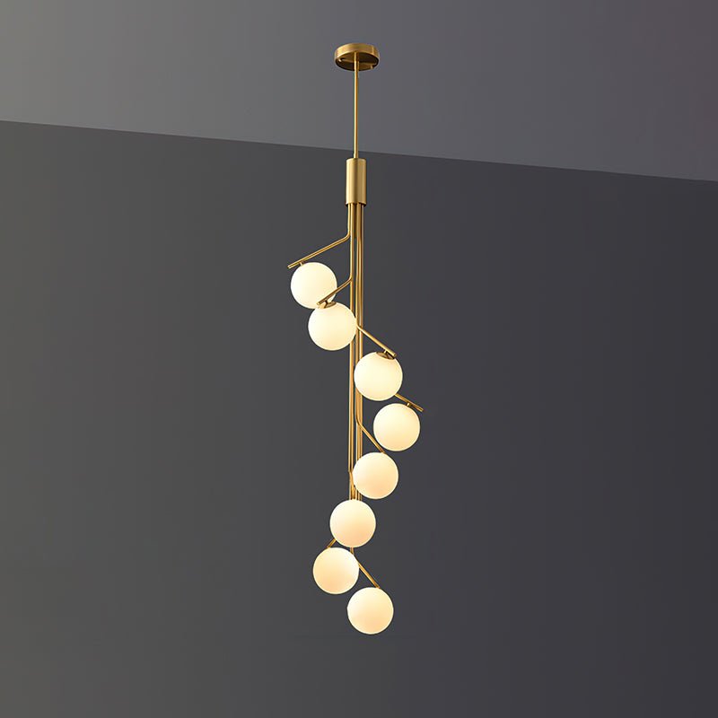 Lustra Chandelier Gold Branch Globe LED - Letslighting