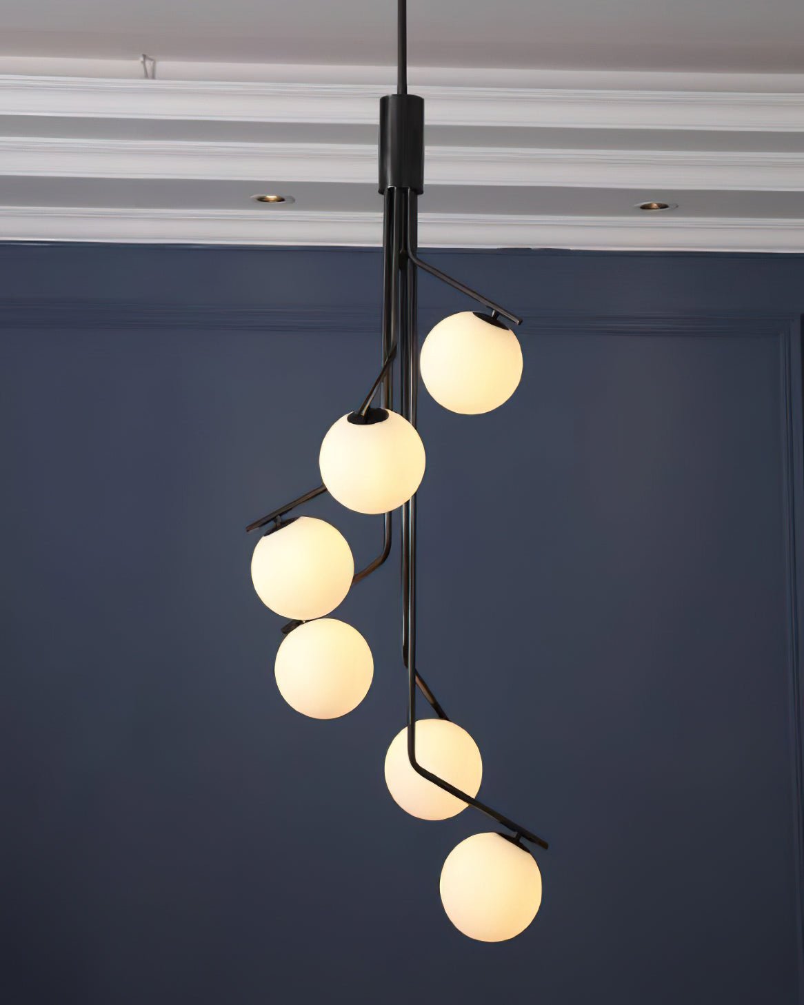 Lustra Chandelier Gold Branch Globe LED - Letslighting
