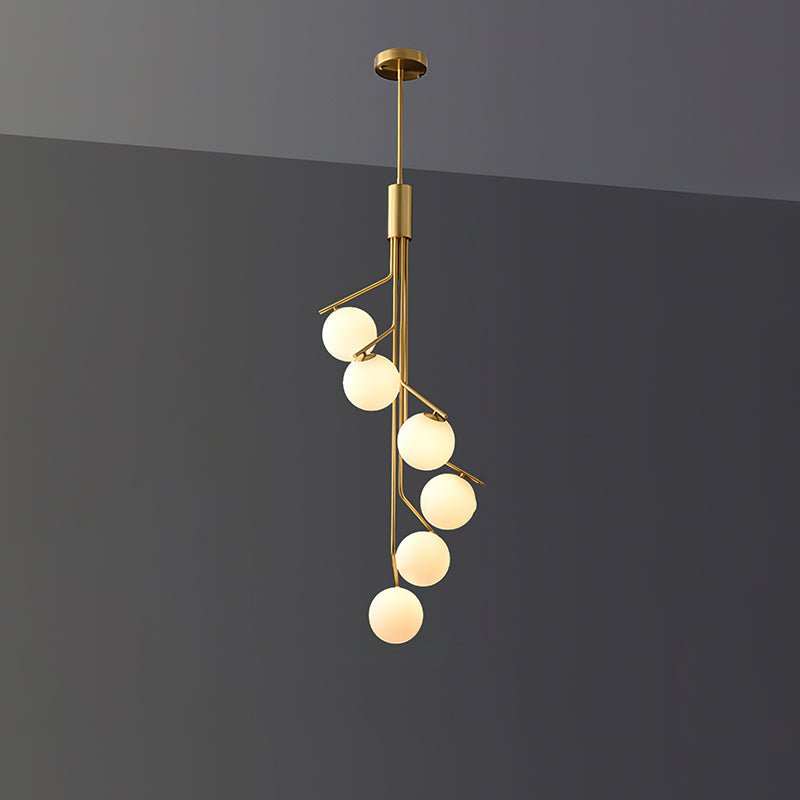 Lustra Chandelier Gold Branch Globe LED - Letslighting