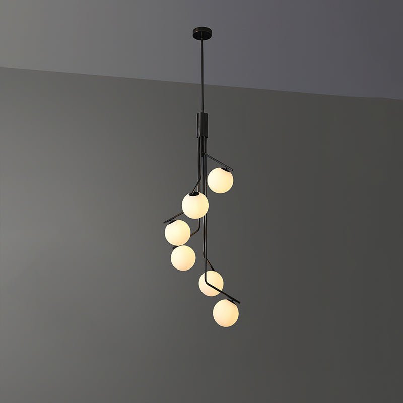 Lustra Chandelier Gold Branch Globe LED - Letslighting