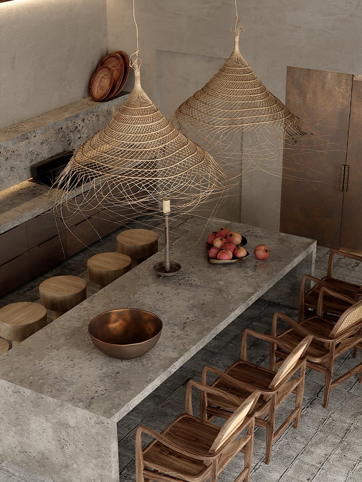 Wickora Vintage Wicker Pendant Lamp - Letslighting