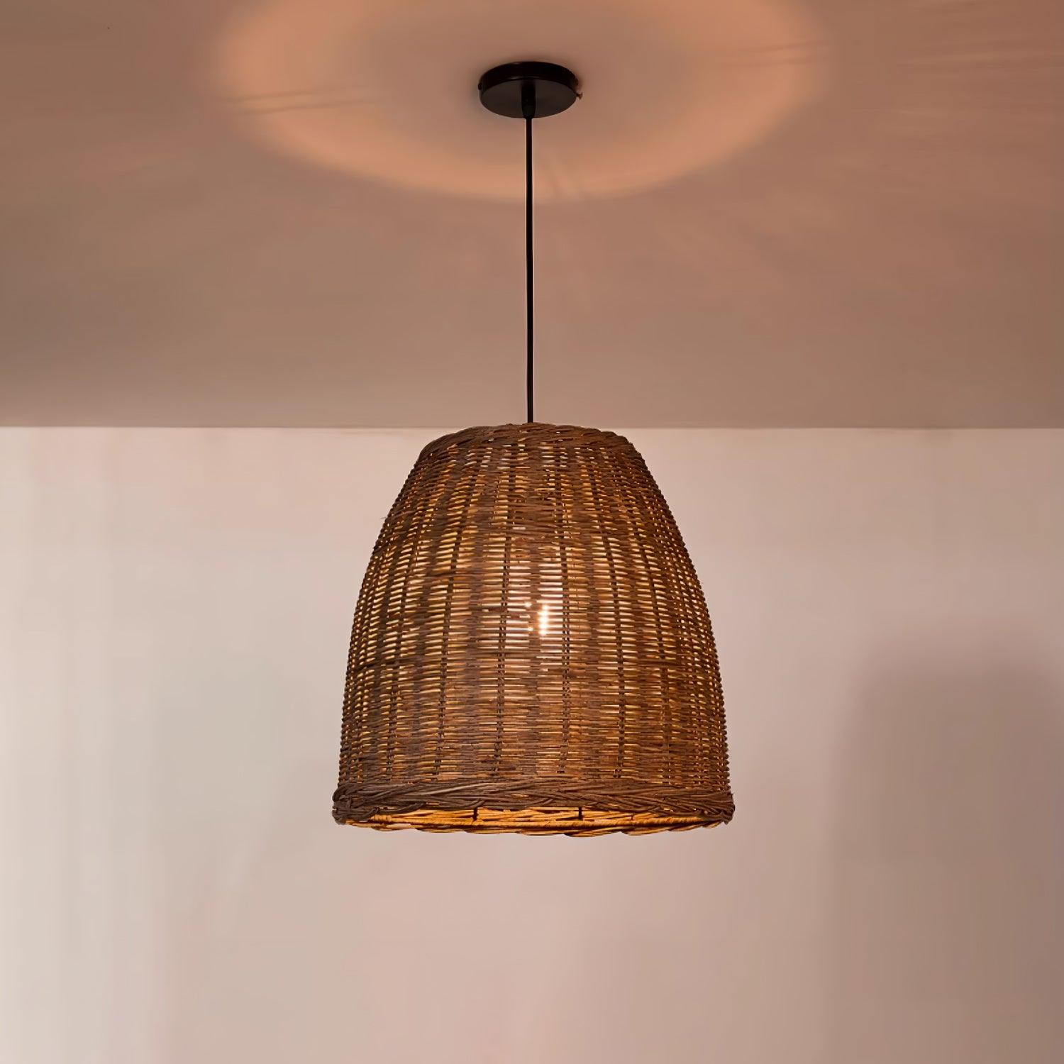 Wickora Vintage Wicker Pendant Lamp - Letslighting