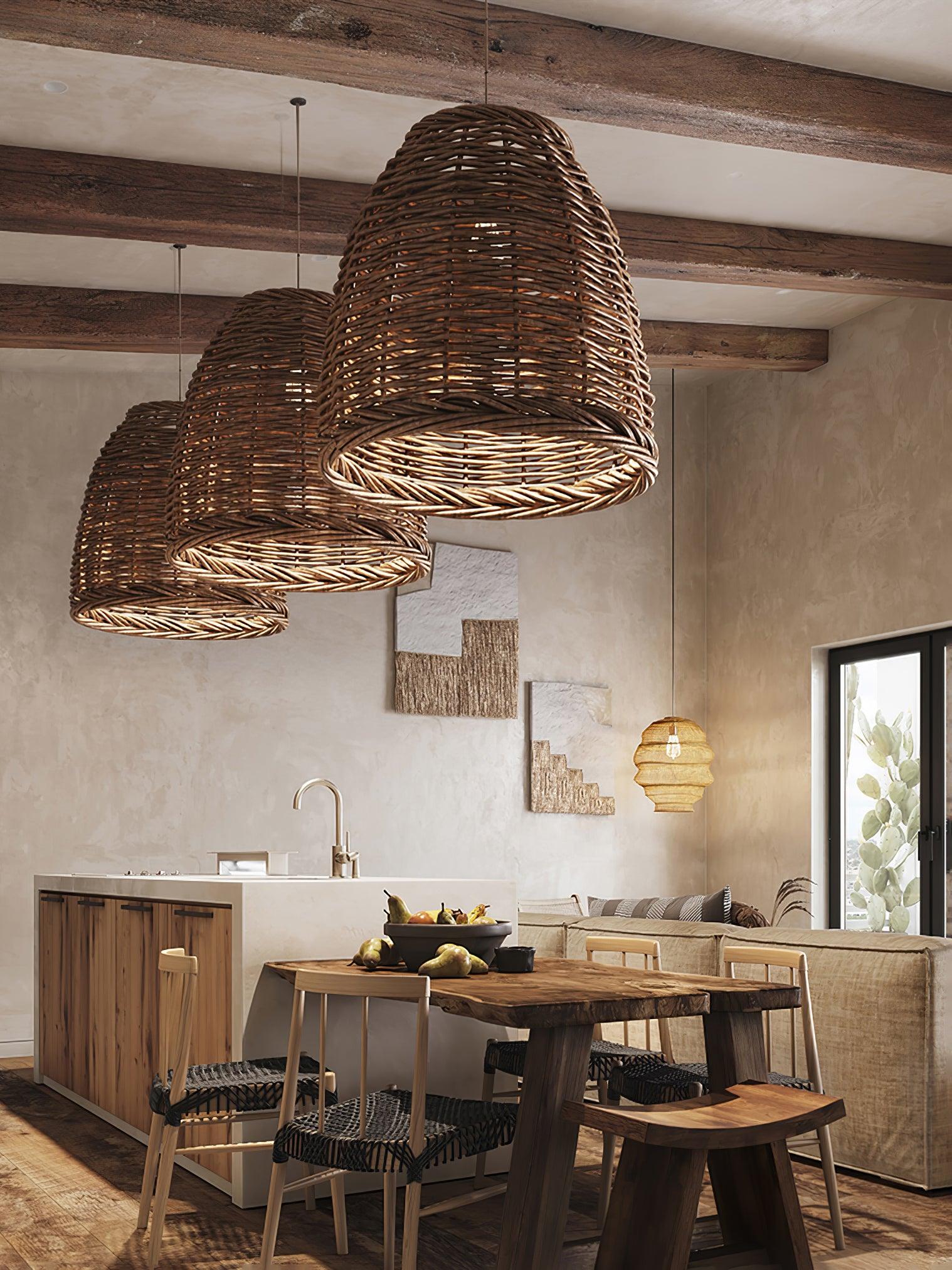 Wickora Vintage Wicker Pendant Lamp - Letslighting